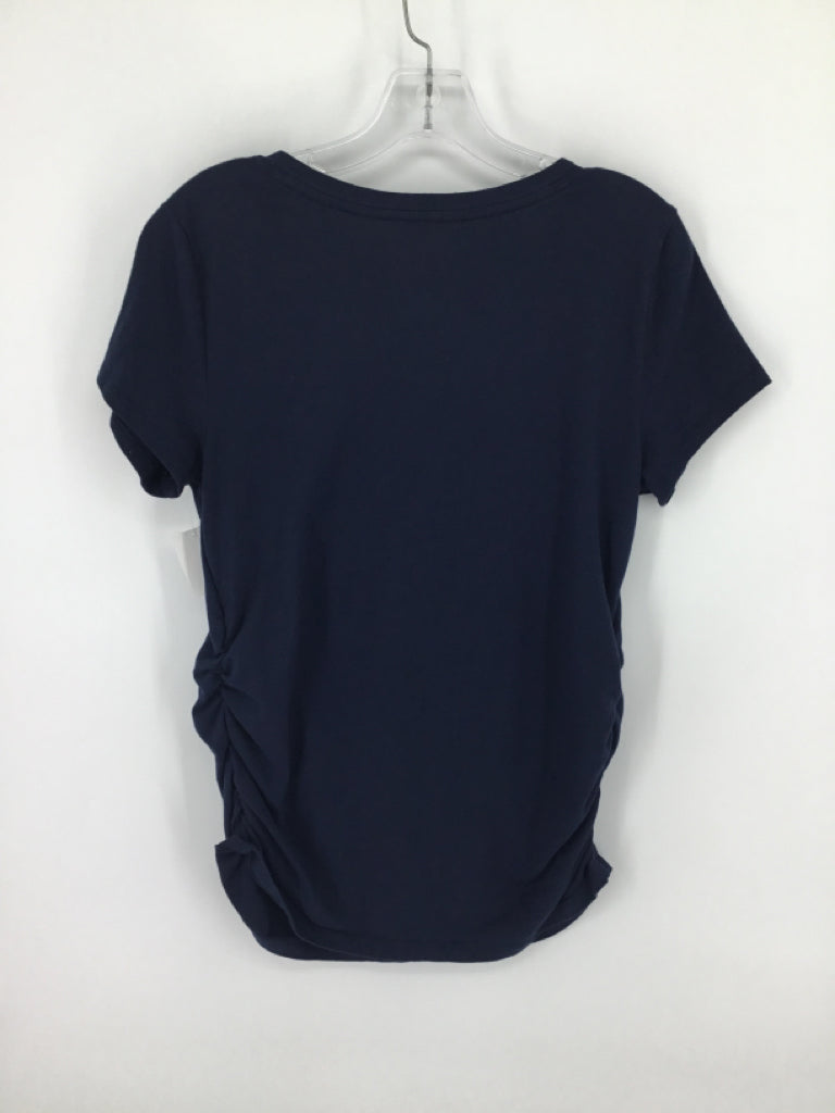 A Glow Child Size L Navy Stars & Stripes Maternity T-Shirt