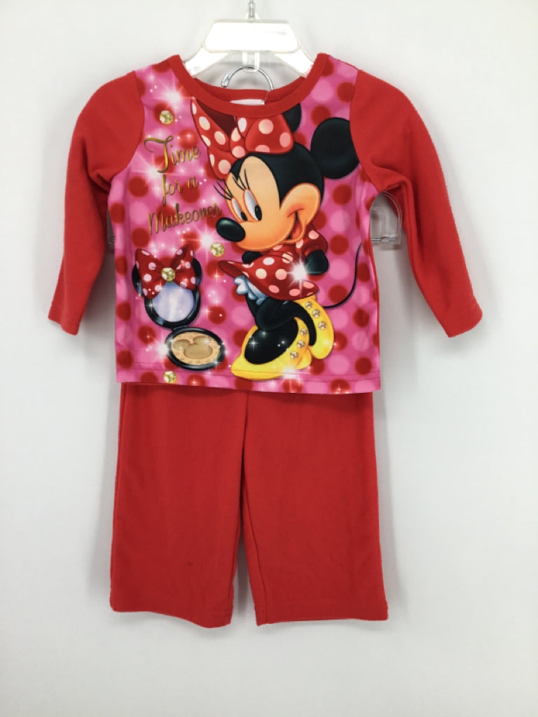 Disney Child Size 12 Months Red Pajamas - girls