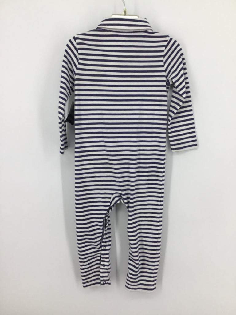 primary Child Size 18-24 Months Navy Stripe Outfit - boys
