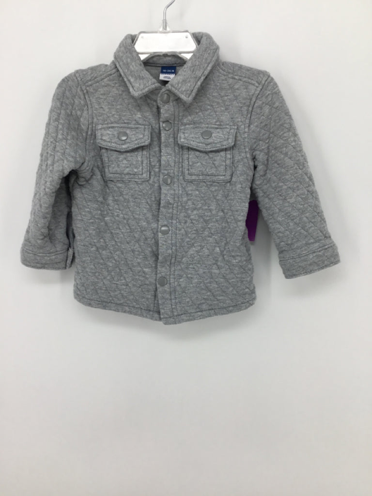 Old Navy Child Size 18-24 Months Gray Solid Shirt - boys