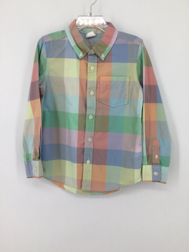 Baby Gap Child Size 5 Multi-Color Checkered Shirt - boys