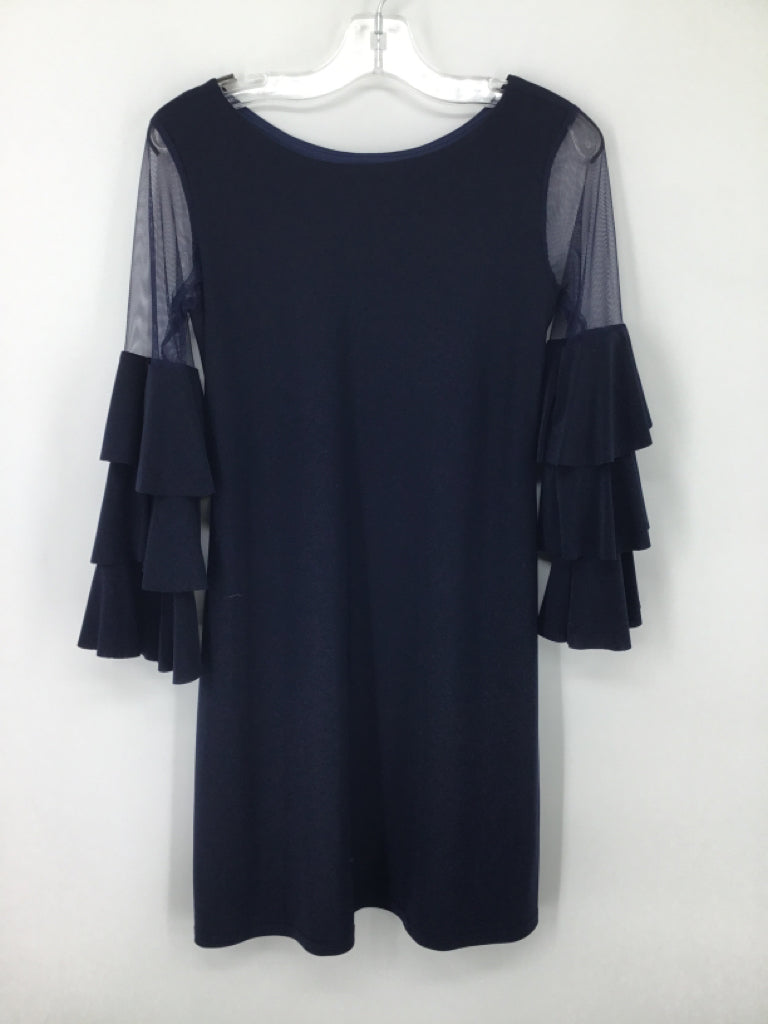 Un Deux Trois Child Size 12 Navy Dress - girls