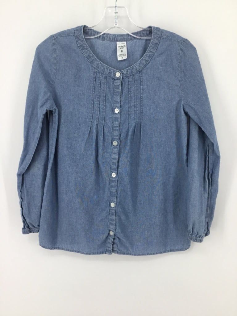 Carter's Child Size 8 Blue Shirt - girls