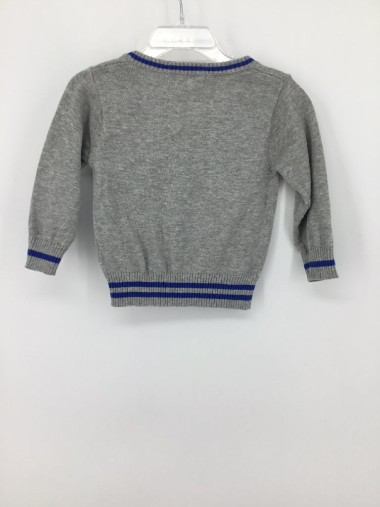 Beetle & Thread Child Size 12-18 Months Gray Solid Sweater - boys
