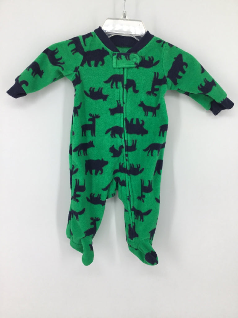Carter's Child Size Newborn Green Sleepers