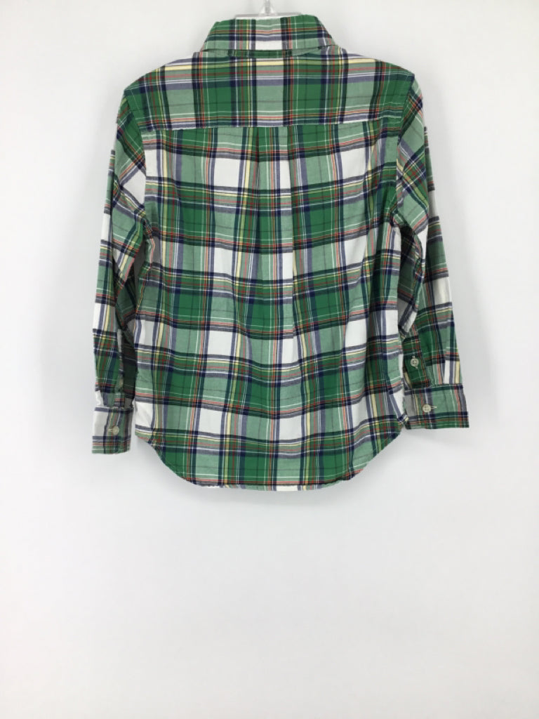Ralph Lauren Child Size 4 Green Plaid Shirt - boys