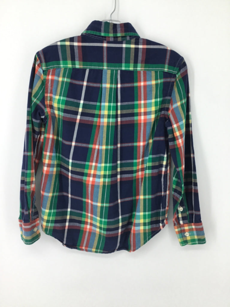 Ralph Lauren Child Size 8 Blue Plaid Shirt - boys