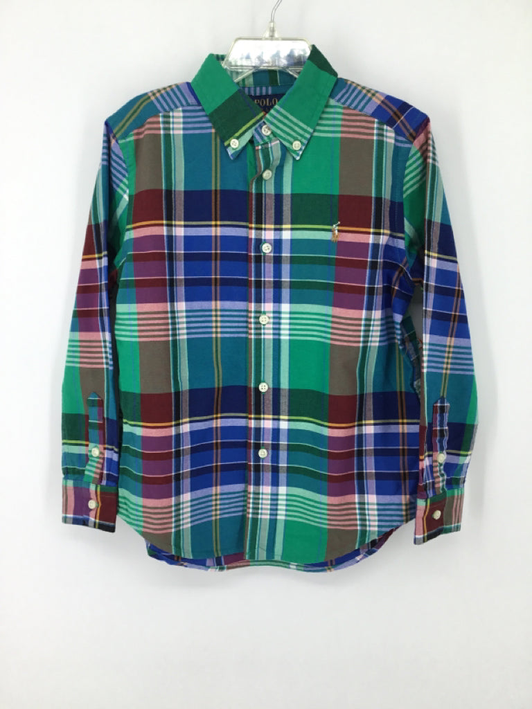 Ralph Lauren Child Size 6 Multi-Color Plaid Shirt - boys