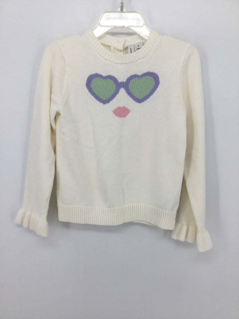 Janie and Jack Child Size 4 Cream Sweater - girls