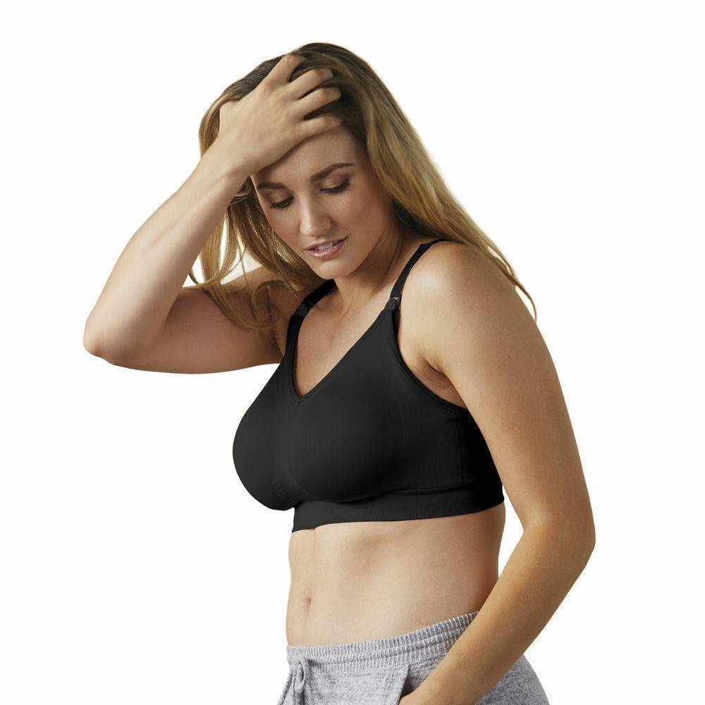 Bravado Designs Body Silk Seamless Full Cup Bra Size X-Large FC Black Wireless