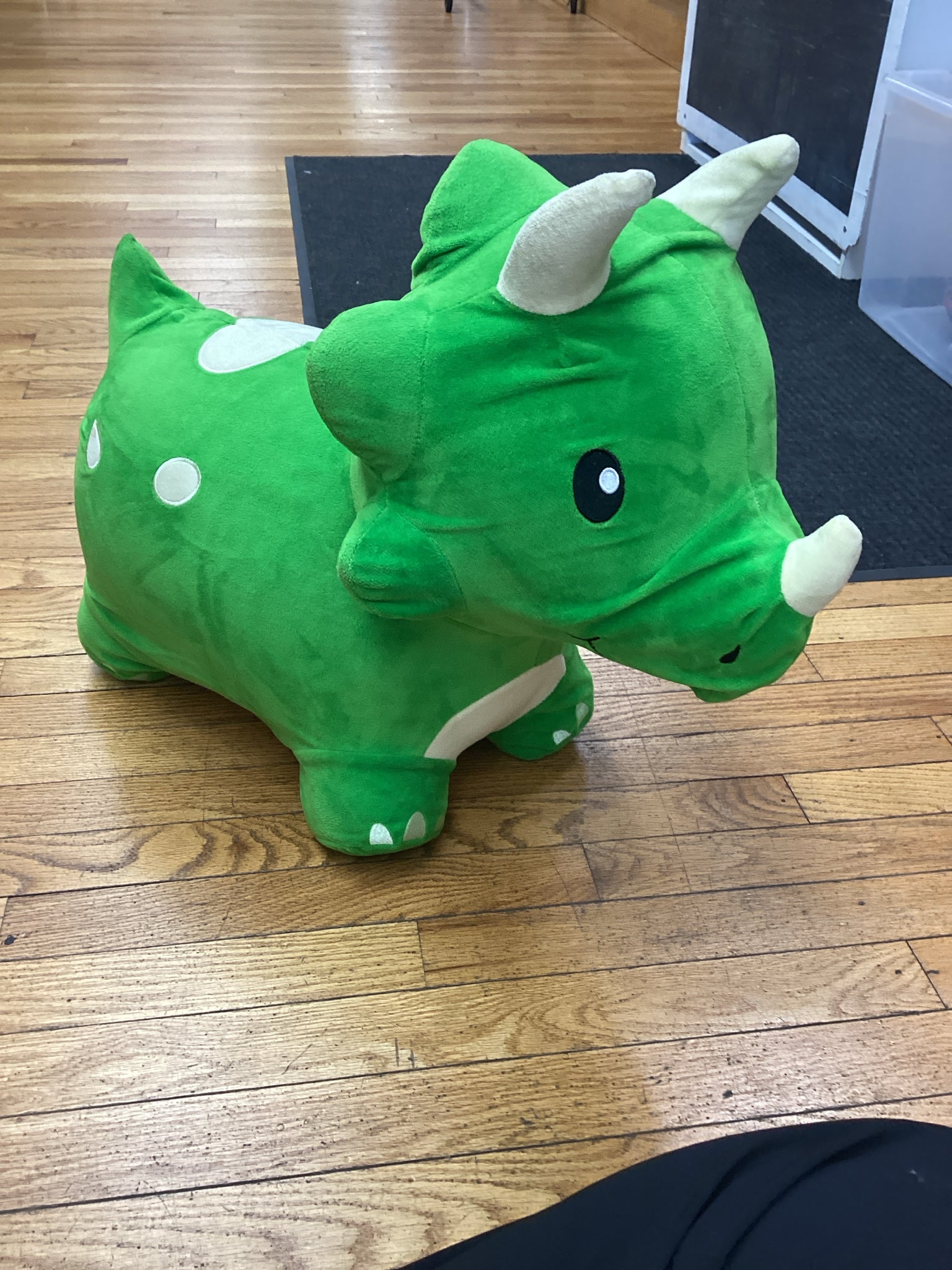Bouncy Pals Green Dinosaur Ride On Toy