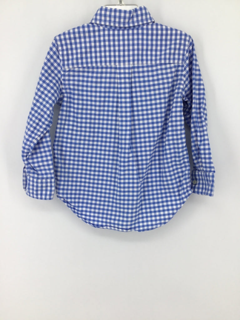 Ralph Lauren Child Size 3 Blue Gingham Shirt - boys
