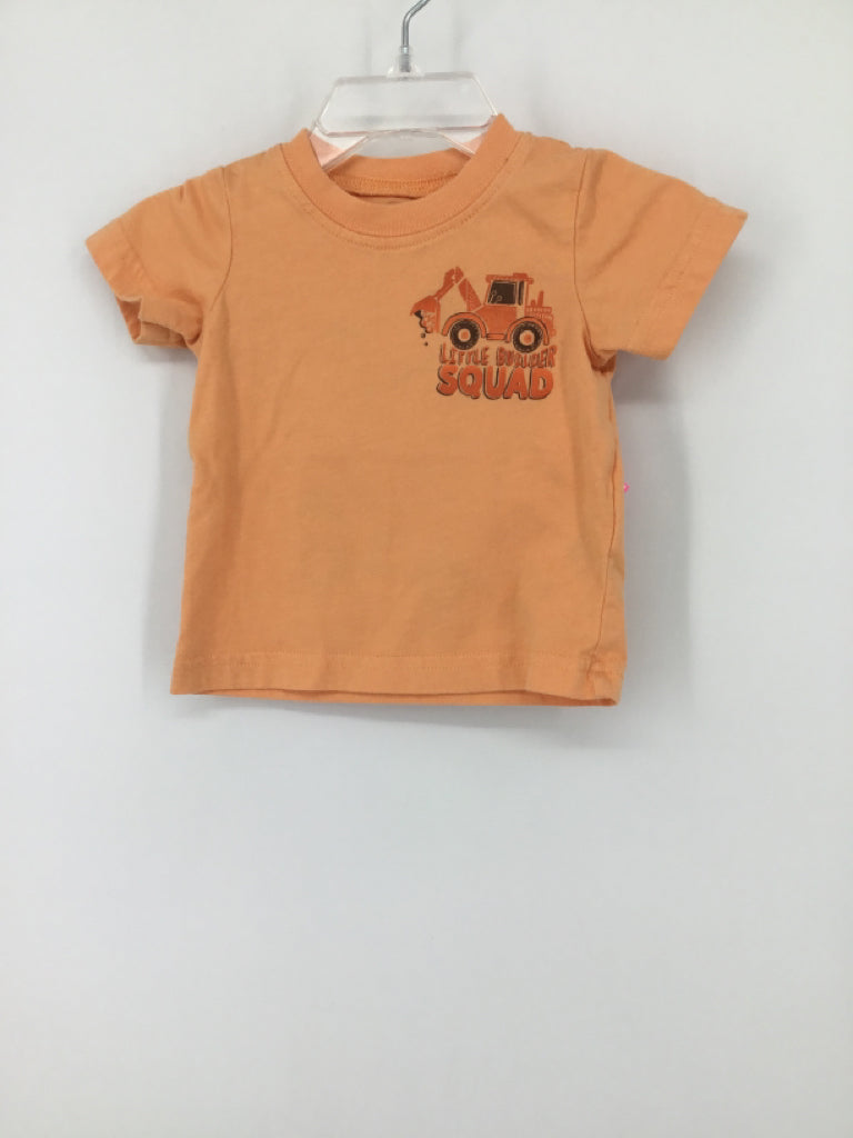 Carter's Child Size 3 Months Orange screen printed T-shirt - boys