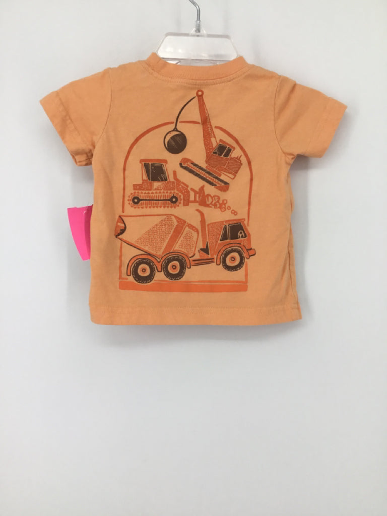 Carter's Child Size 3 Months Orange screen printed T-shirt - boys