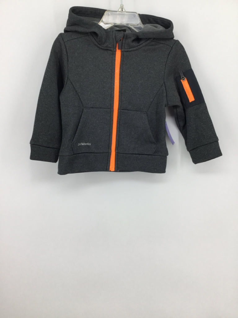Athletic Works Child Size 18 Months Gray Solid Hoodie - boys