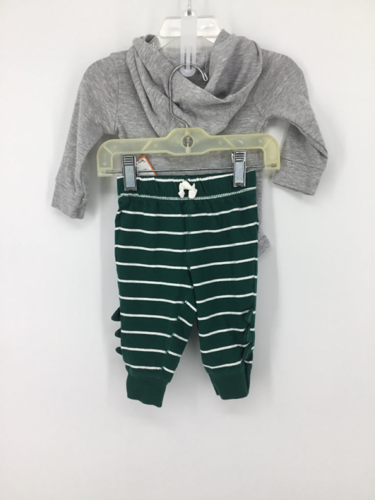 Carter's Child Size 6 Months Gray Dinosaur Outfit - boys
