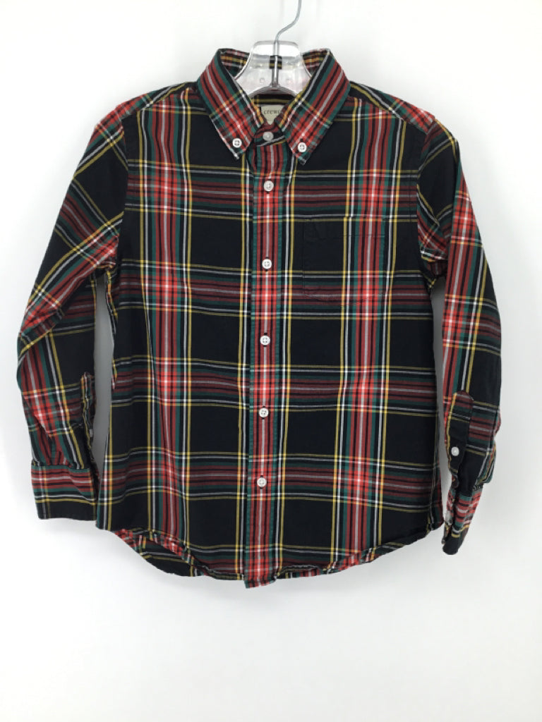 Crewcuts Child Size 6 Black Plaid Shirt - boys