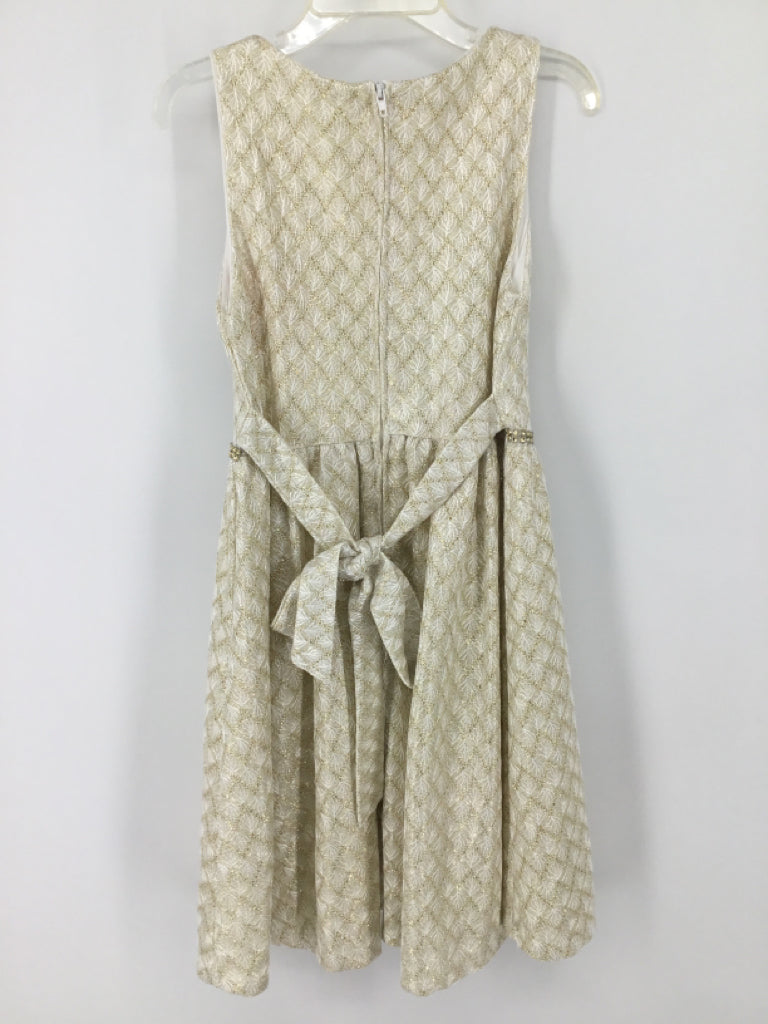 Tahari Child Size 6 Gold Dress - girls