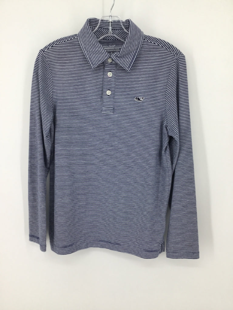 vineyard vines Child Size 8 Navy Stripe Shirt - boys