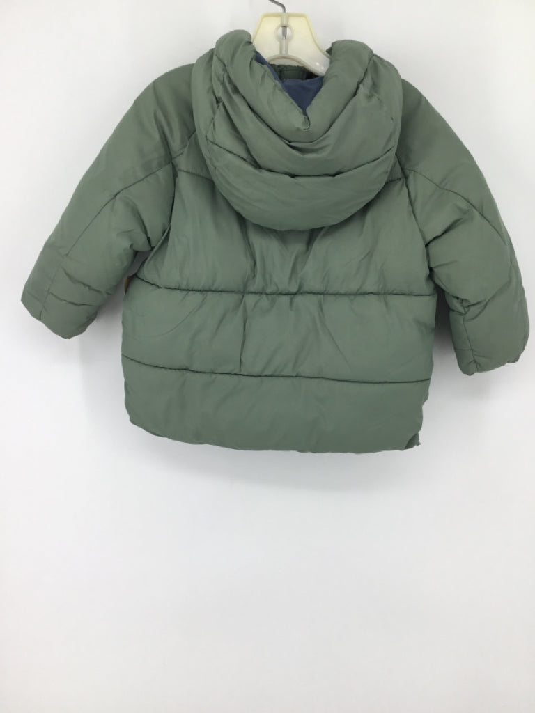 Zara Child Size 12-18 Months Green Solid Outerwear - boys
