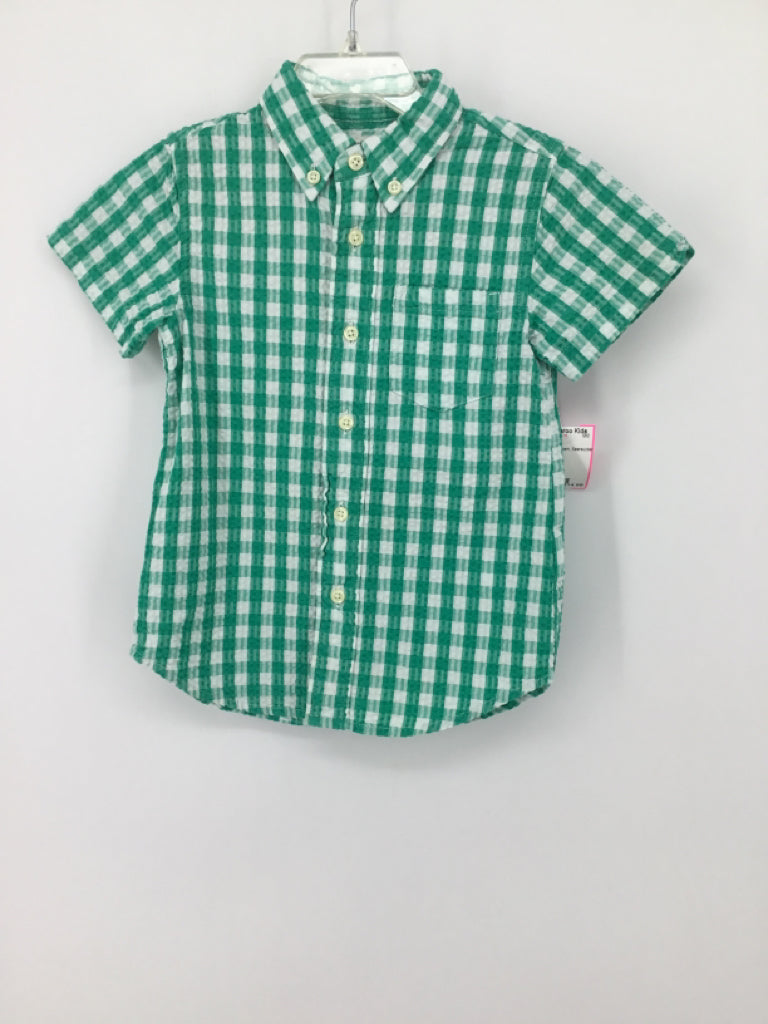 Crewcuts Child Size 3 Green Gingham Shirt - boys