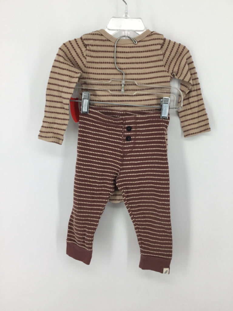 Easy Peasy Child Size 12 Months Tan Stripe Outfit - boys