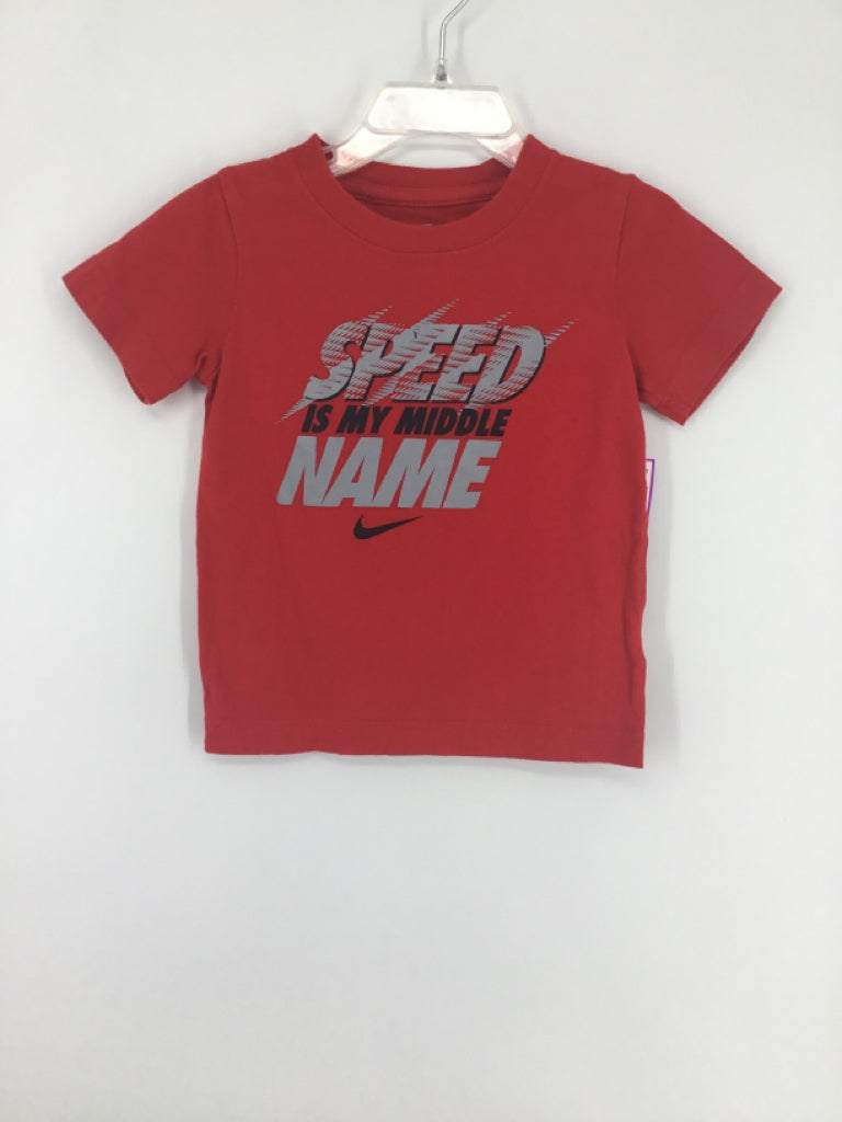 Nike Child Size 3 Red screen printed T shirt boys