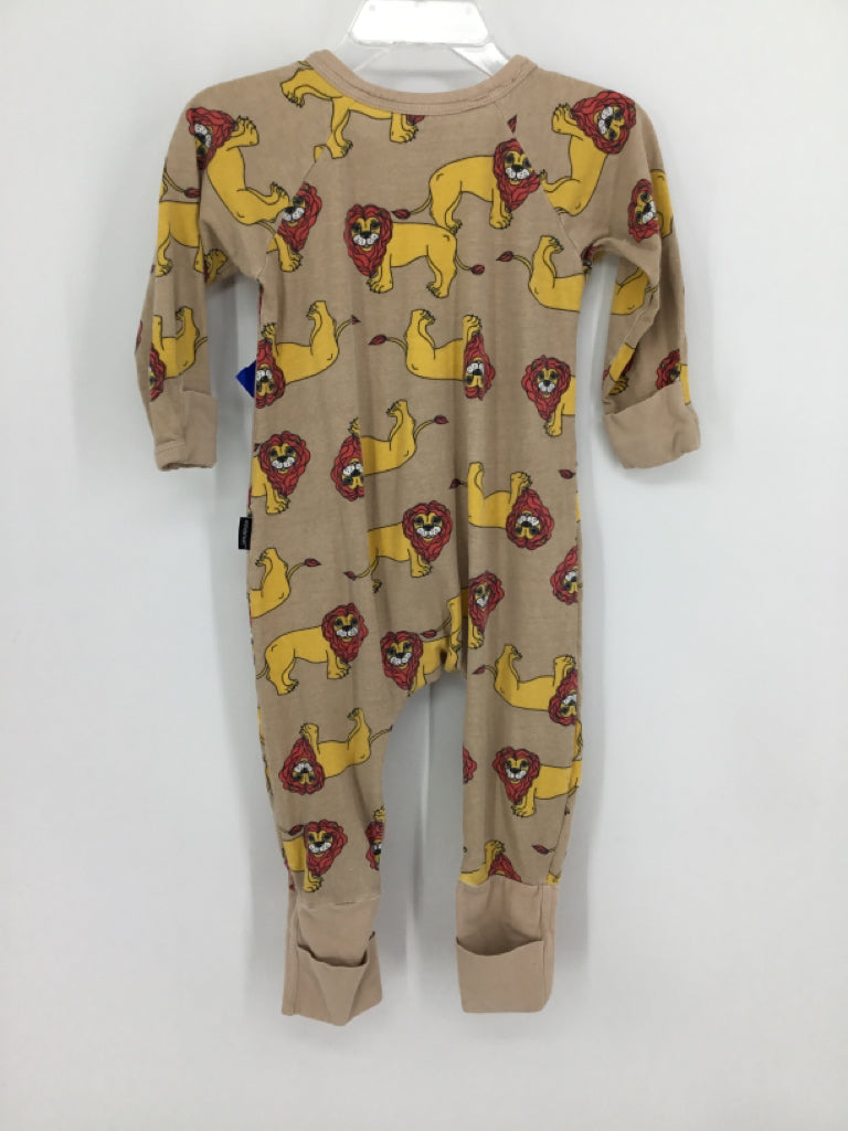 Wondersuit Child Size 6-12 Months Tan Print Pajamas - boys