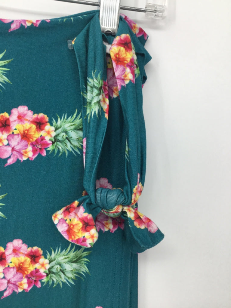 Posh Peanut Teal Floral Blanket & Headband Set