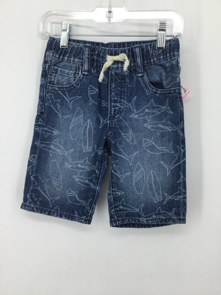 Gap Denim Child Size 5 Blue Sharks Shorts - boys