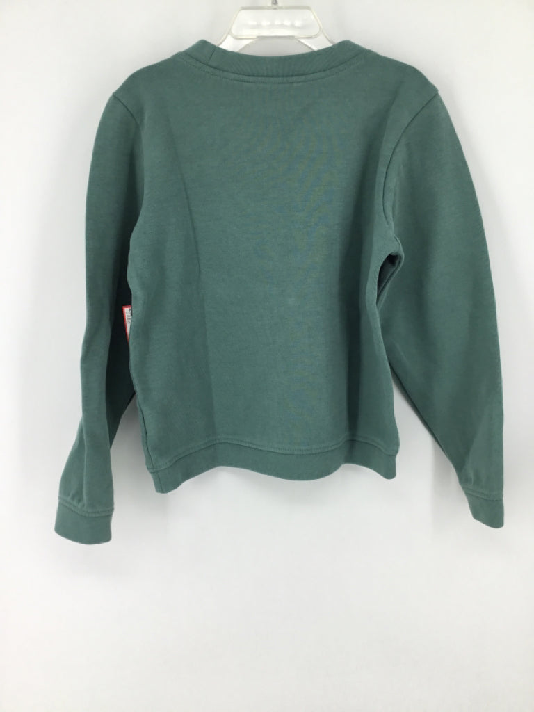 The North Face Child Size 7 Green Solid Sweatshirt - boys