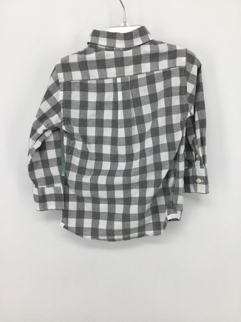 Crewcuts Child Size 2 Gray Gingham Shirt - boys