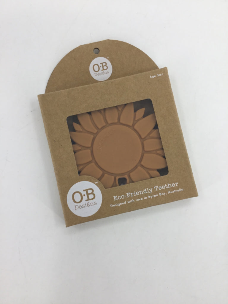 OB Designs Orange Silicone Sunflower Teether