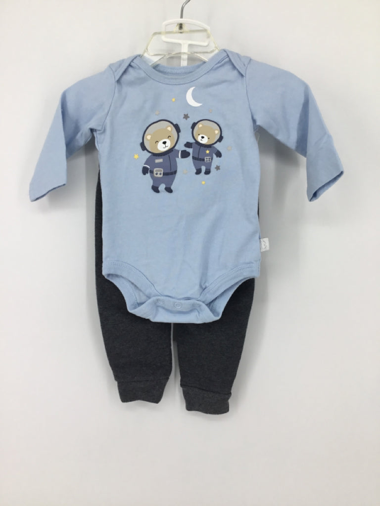 Koala Kids Child Size 3 Months Blue screen printed Outfit - boys