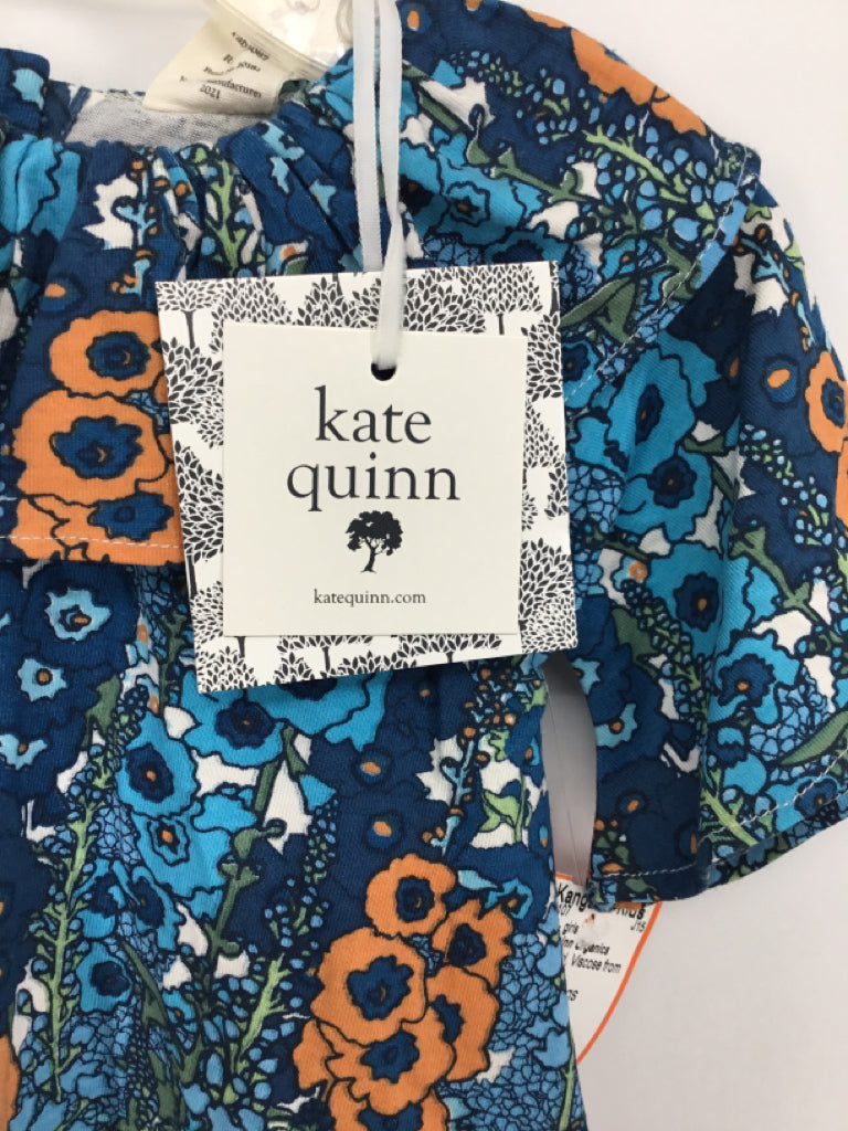 Kate Quinn Organics Child Size 3-6 Months Blue Dress - girls