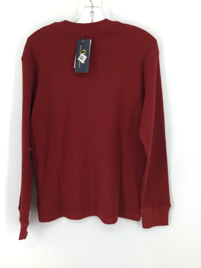 Ralph Lauren Child Size 10 Red Solid Shirt - boys