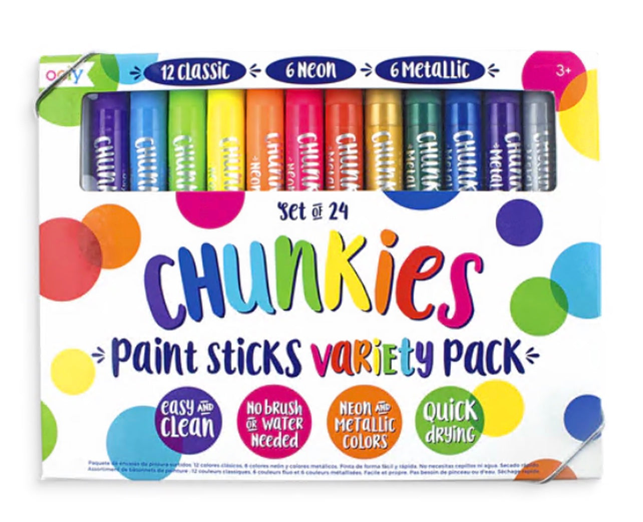Ooly - Chunkies Paint Sticks (Variety Pack with Metallics & Neons)