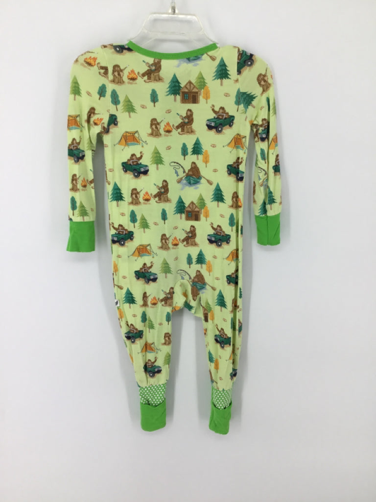 Free Birdees Child Size 6-12 Months Green Pajamas - girls