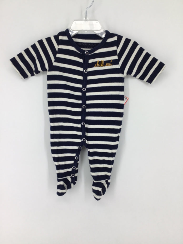 Maison Labiche Child Size 0-3 Months Navy Sleepers