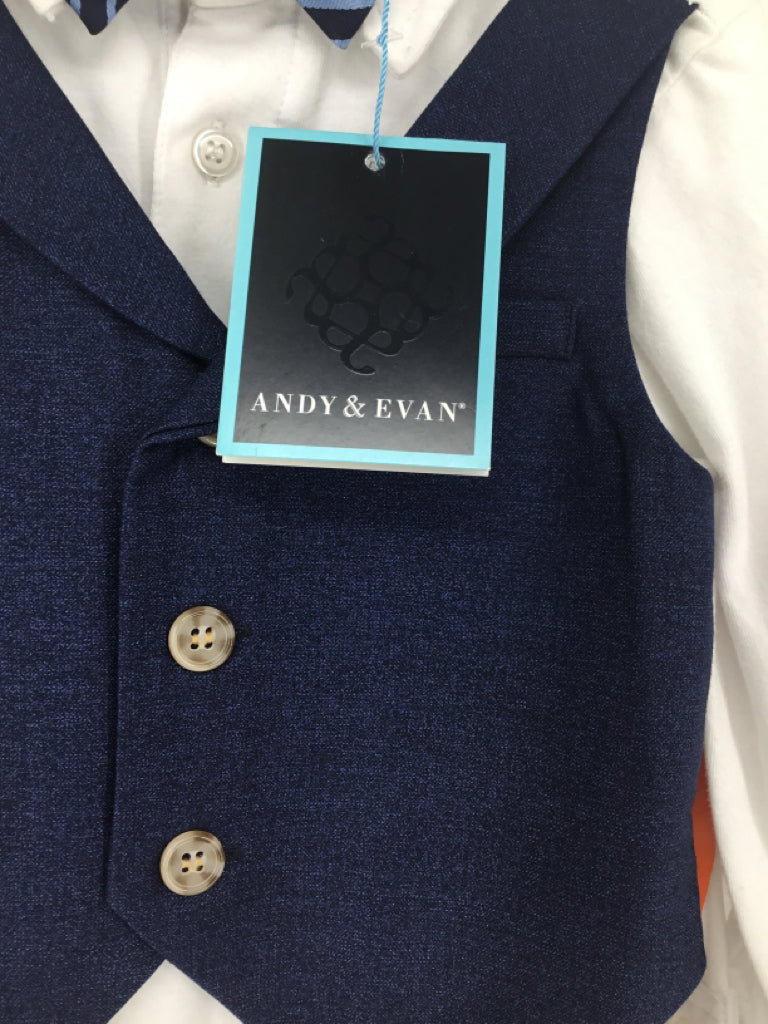 Andy & Evan Child Size 12-18 Months Navy Solid Outfit - boys