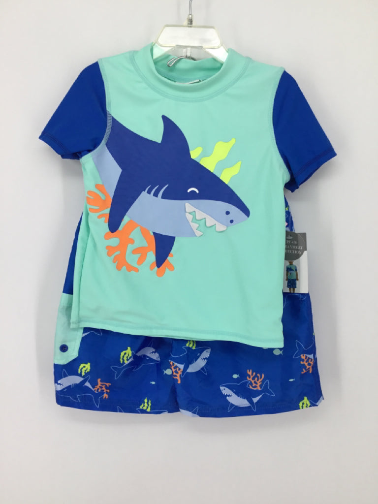 Berkley Jensen Child Size 5 Blue screen printed Swimwear - boys