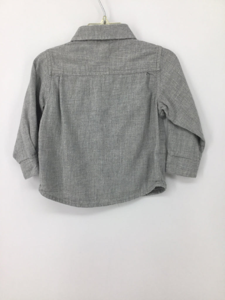 Old Navy Child Size 12-18 Months Gray Solid Shirt - boys