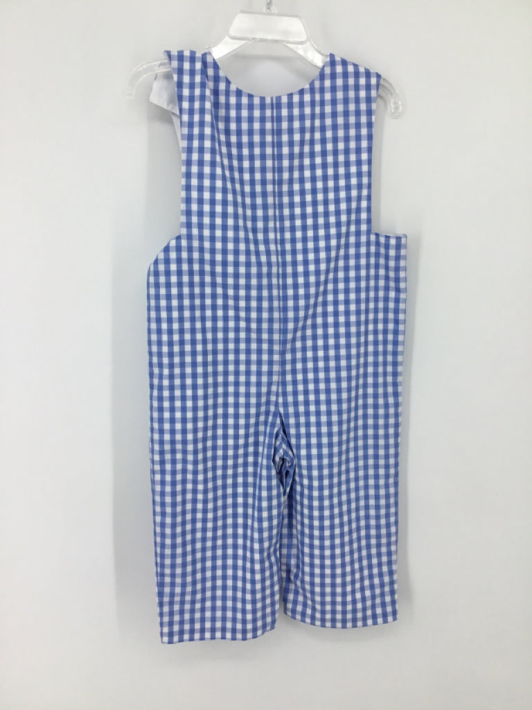 Stitchy Fish Child Size 18 Months Blue Gingham Outfit - boys