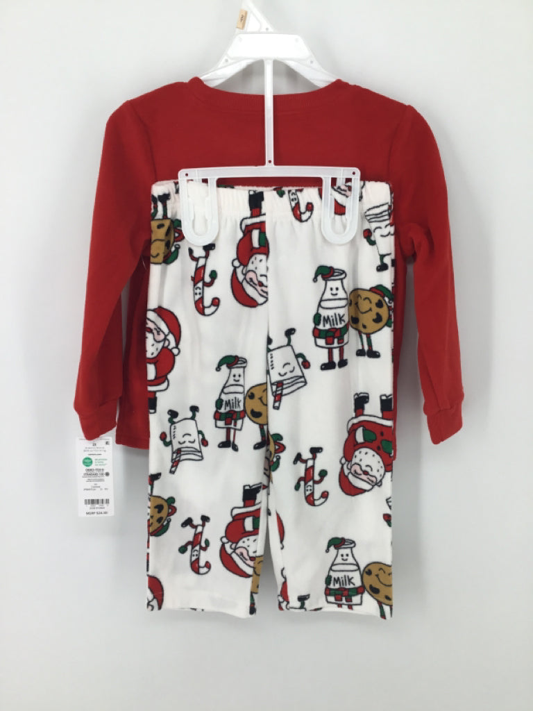 Carter's Child Size 2 Red Christmas Pajamas
