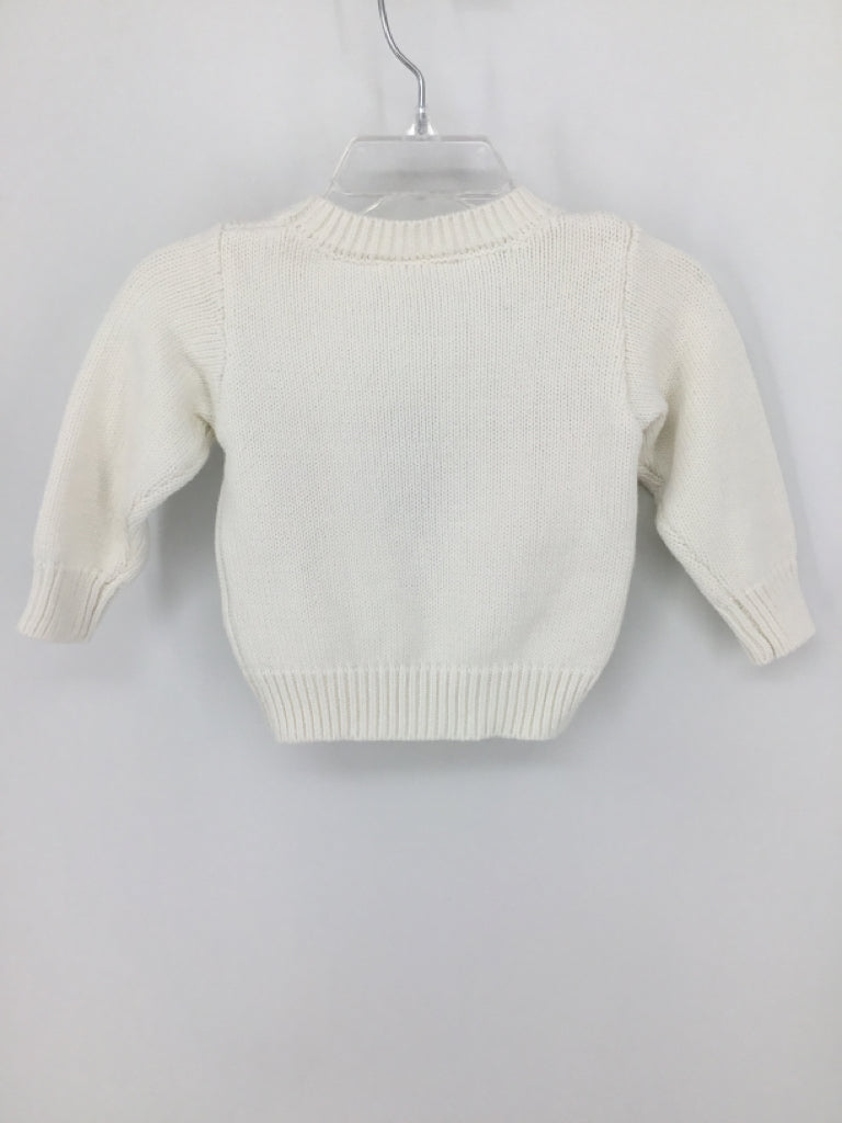 Mudpie Child Size 0-3 Months White Sweater - girls