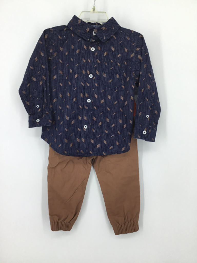 Ben Sherman Child Size 18 Months Navy Print Outfit - boys