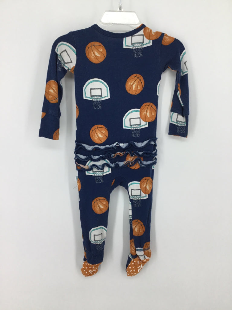 Posh Peanut Child Size 6-9 Months Blue Sleepers