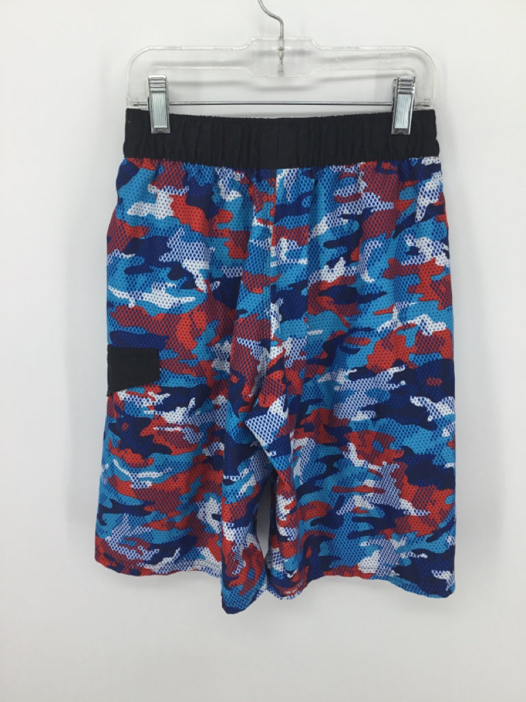 Adidas Child Size 8 Blue Camoflage Swimwear - boys