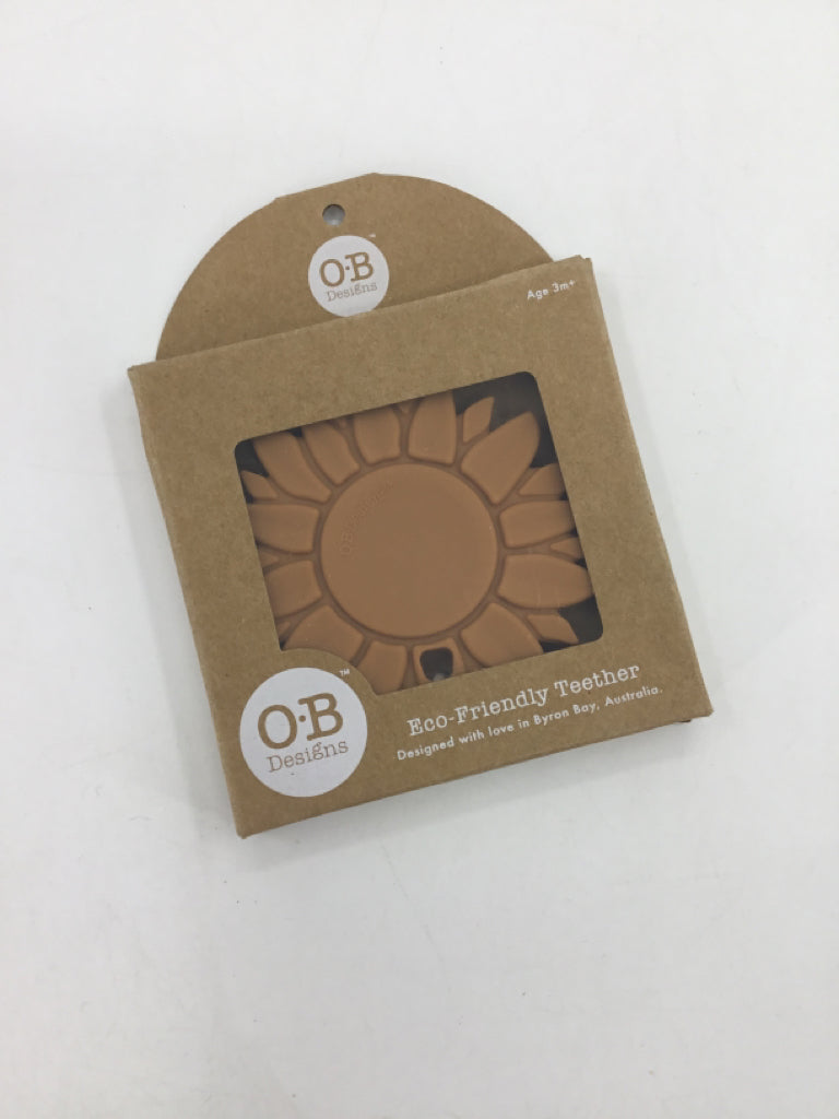 OB Designs Orange Silicone Sunflower Teether