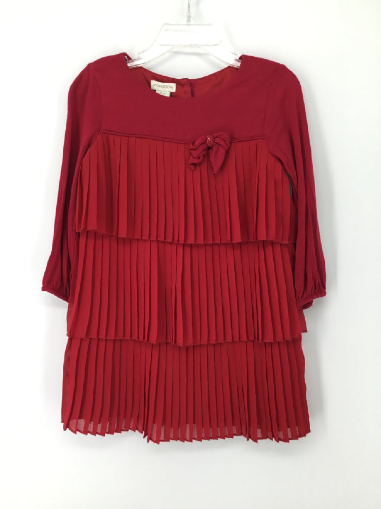 Monsoon Child Size 18-24 Months Red Dress - girls